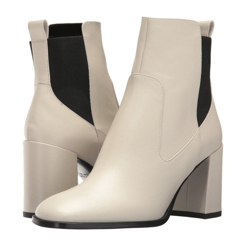 Via Spiga Women's Delaney Bone Leather Chelsea Boot Sz 9.5 Made in Italy